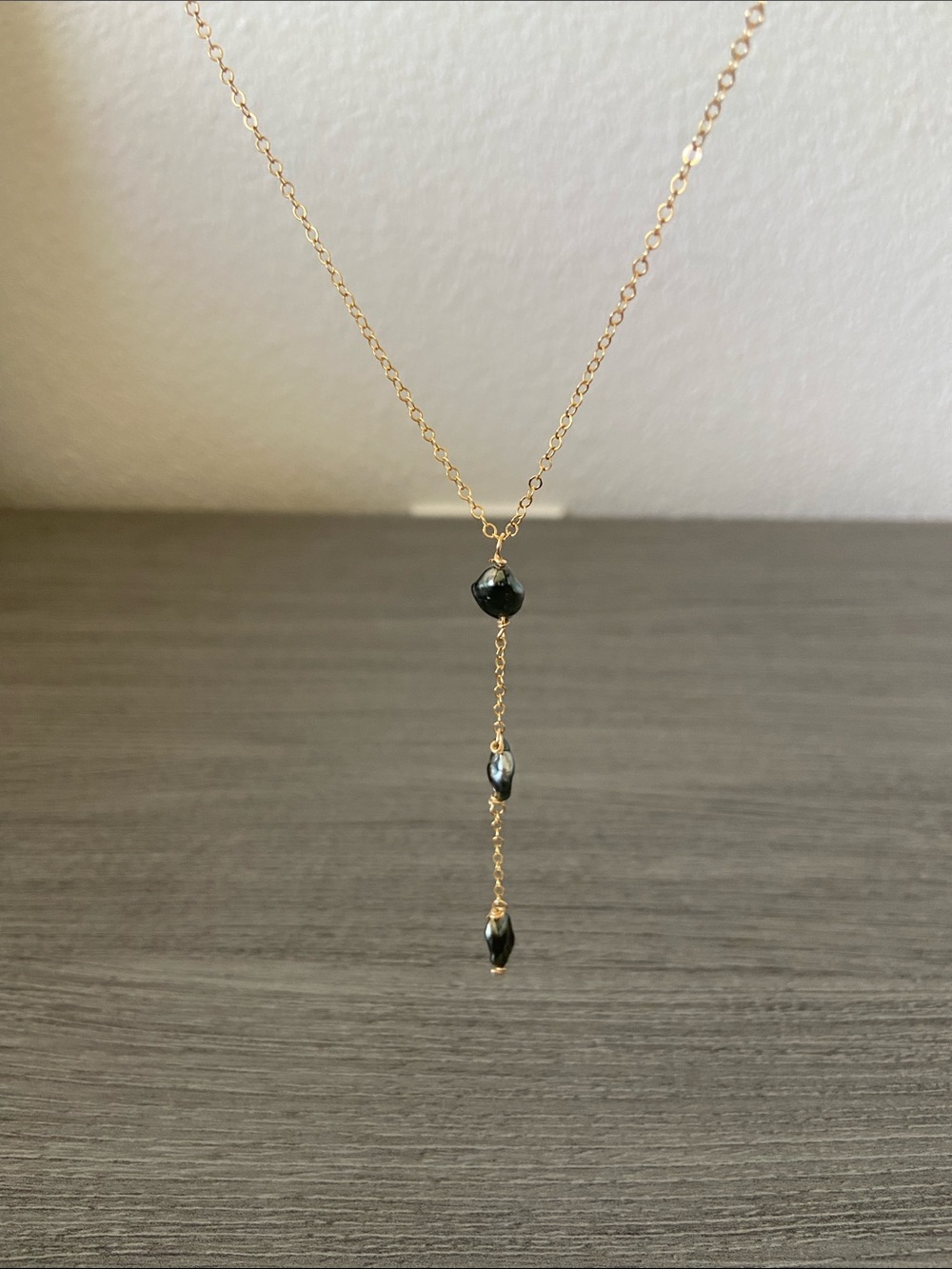 Naniels Design • Freshwater Keshi Pearl Lariat Necklace